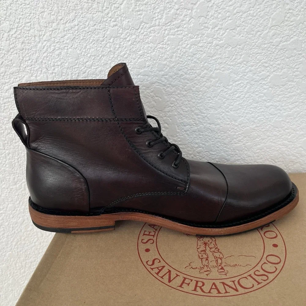 Sutro San Francisco Adler Men's Size 11 Burgundy Red Cap Toe Goodyear Boots